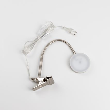 Λάμπα LED με κλιπ LED/3,2W/230V ματ χρώμιο