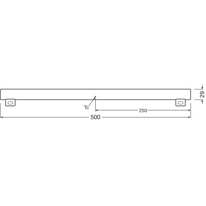Λάμπα σωληνωτή φθορισμού LED Dimmable S14s/4,7W/230V 2700K 50 cm CRI 90 - Osram