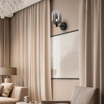 Λάμπα τοίχου ALIAS 1xG9/8W/230V μαύρο/γκρι