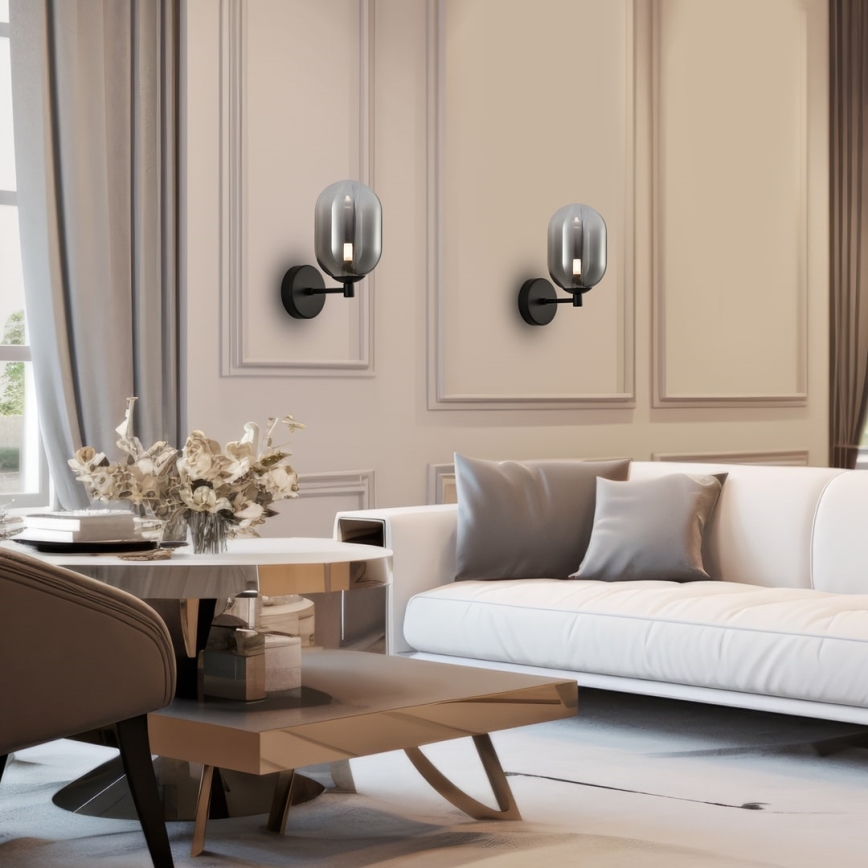 Λάμπα τοίχου ALIAS 1xG9/8W/230V μαύρο/γκρι