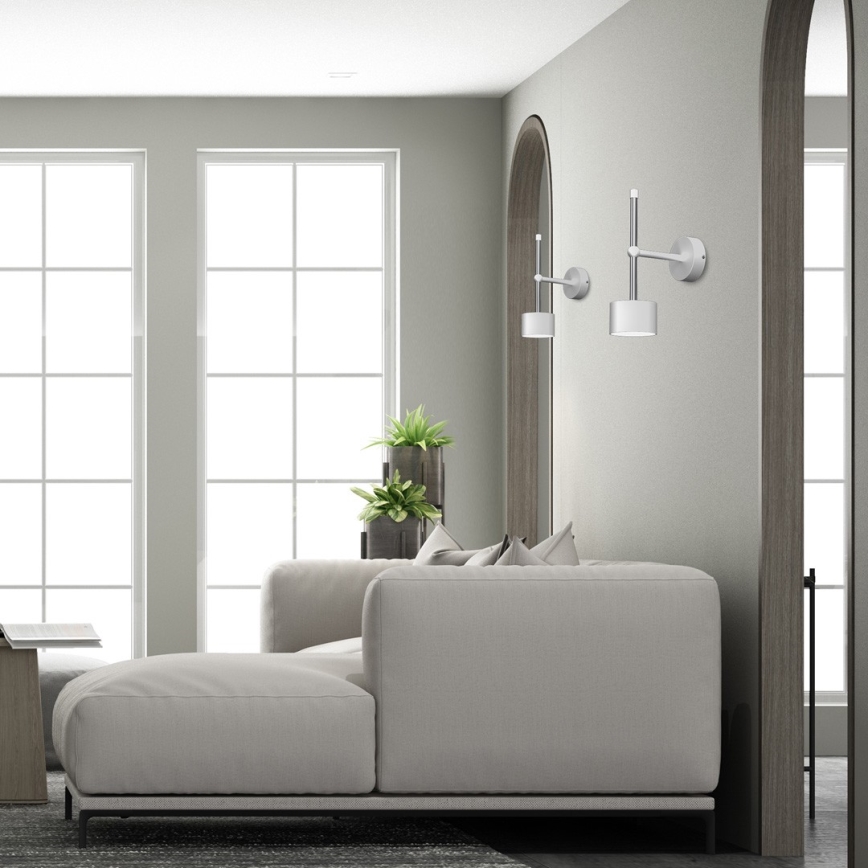 Λάμπα τοίχου ARENA 1xGX53/11W/230V λευκό/γυαλιστερό χρώμιο