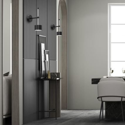 Λάμπα τοίχου ARENA 1xGX53/11W/230V μαύρο/γυαλιστερό χρώμιο