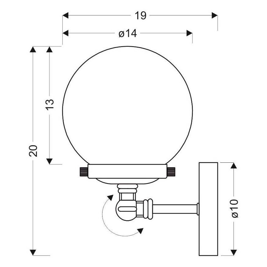 Λάμπα τοίχου BALLET 1xE27/40W/230V ματ χρώμιο