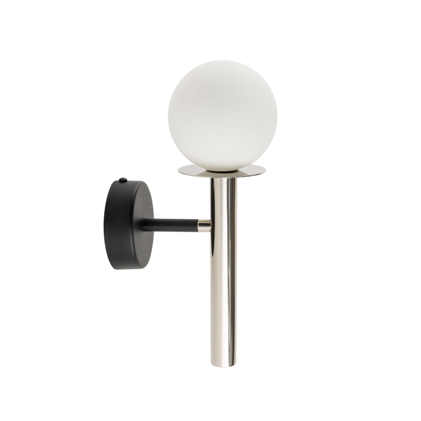 Λάμπα τοίχου DAISY 1xG9/12W/230V γυαλιστερό χρώμιο/μαύρο/λευκό