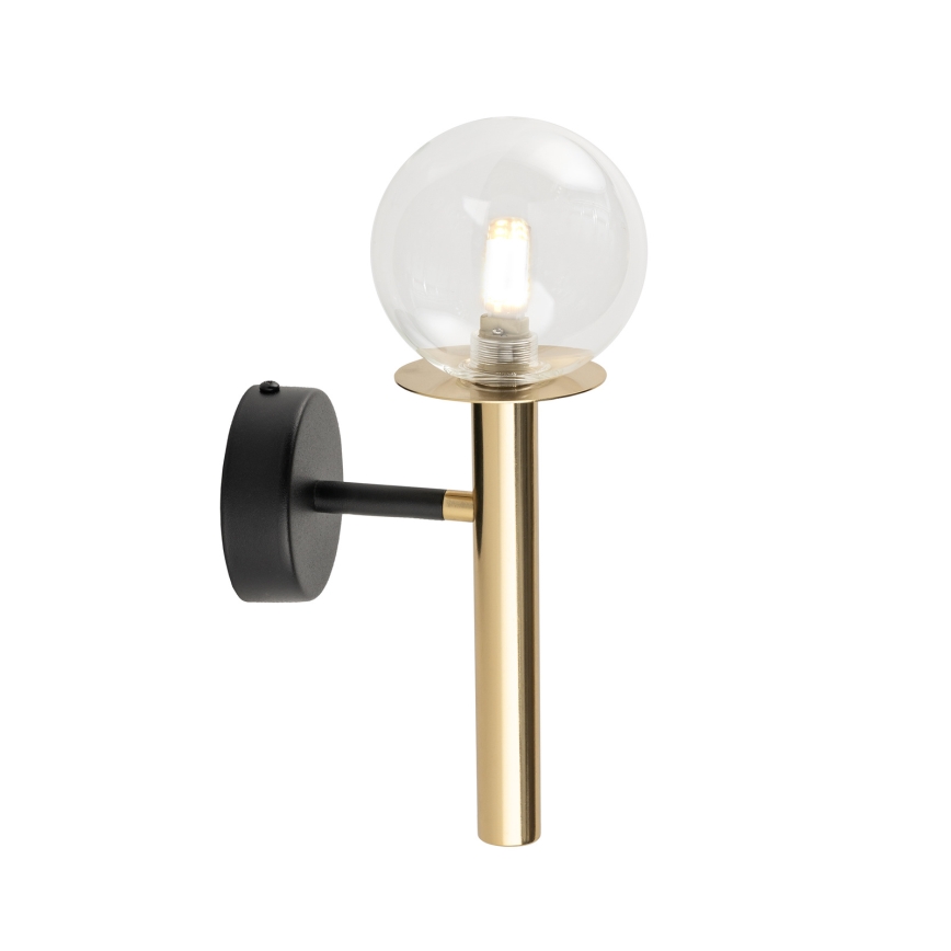 Λάμπα τοίχου DAISY 1xG9/12W/230V χρυσό/μαύρο/διαφανές