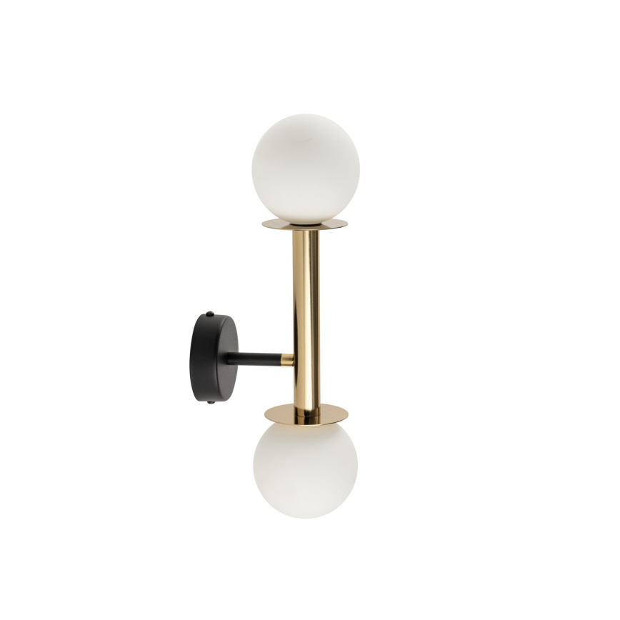 Λάμπα τοίχου DAISY 2xG9/12W/230V χρυσό/μαύρο/λευκό