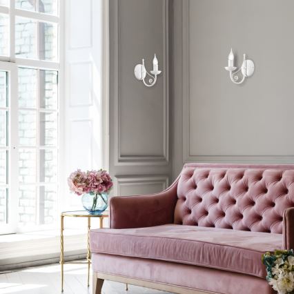 Λάμπα τοίχου DONATO 1xE14/40W/230V λευκό