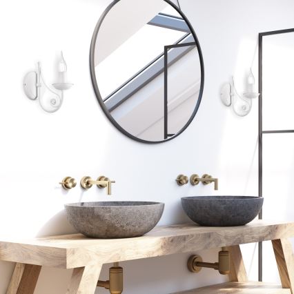 Λάμπα τοίχου DONATO 1xE14/40W/230V λευκό