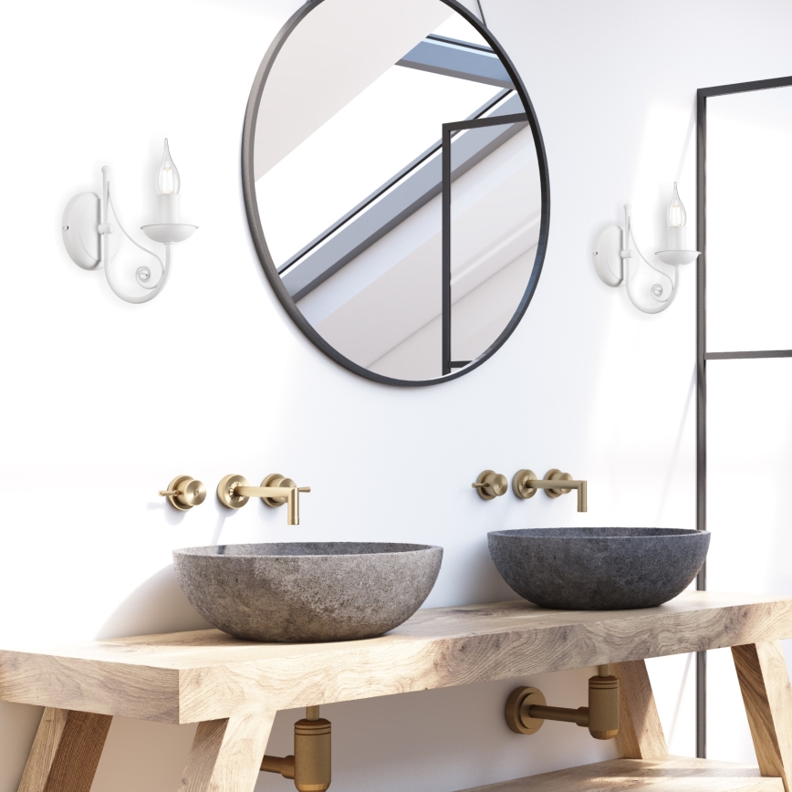 Λάμπα τοίχου DONATO 1xE14/40W/230V λευκό