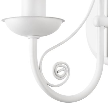 Λάμπα τοίχου DONATO 1xE14/40W/230V λευκό