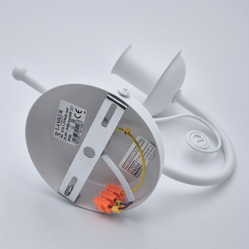 Λάμπα τοίχου DONATO 1xE14/40W/230V λευκό