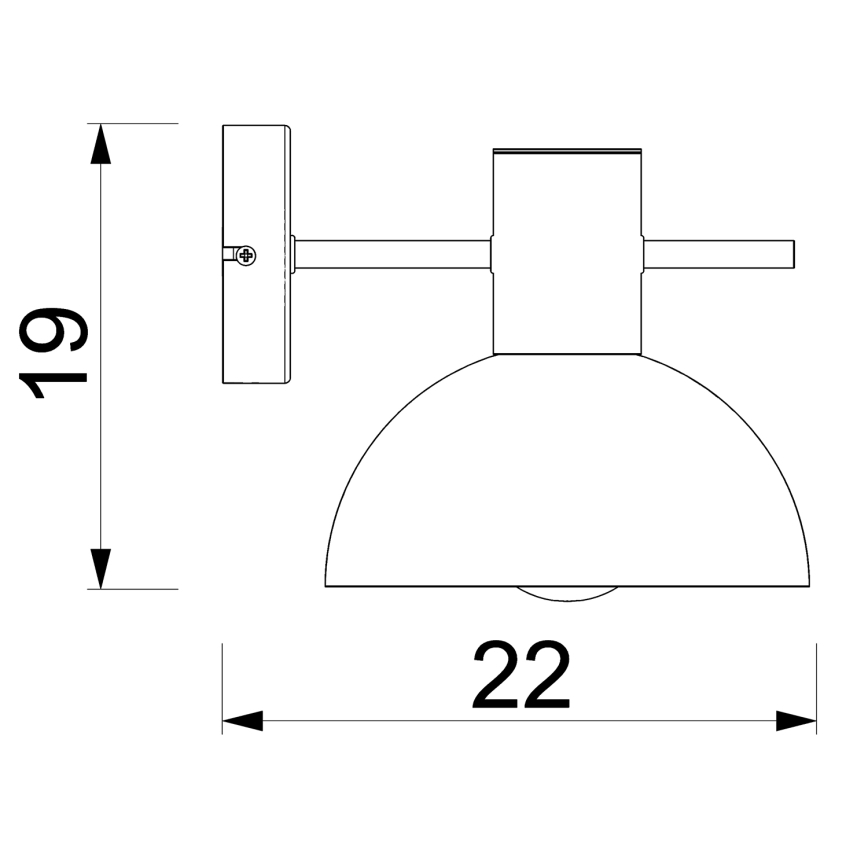 Λάμπα τοίχου ESTATE MINI 1xE27/15W/230V μαύρο