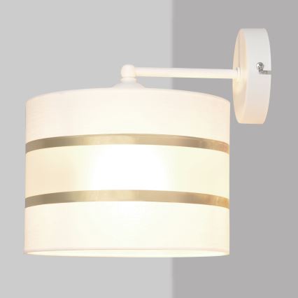 Λάμπα τοίχου HELEN 1xE27/15W/230V λευκό/χρυσό