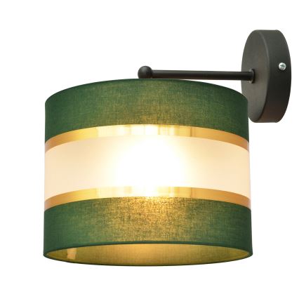 Λάμπα τοίχου HELEN 1xE27/15W/230V πράσινο/χρυσαφί