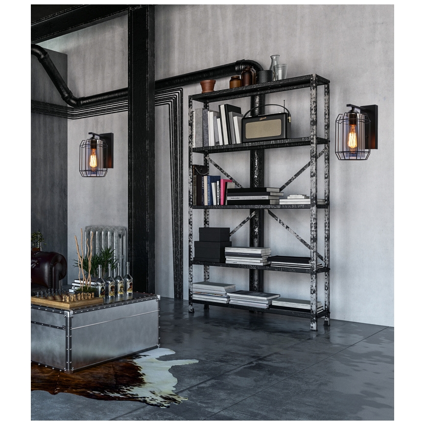 Λάμπα τοίχου JONERA 1xE27/40W/230V μαύρο