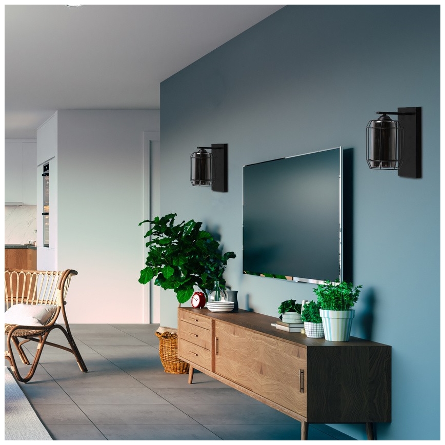 Λάμπα τοίχου JONERA 1xE27/40W/230V μαύρο