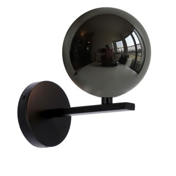 Λάμπα τοίχου KAMA 1xG9/28W/230V μαύρο/φιμέ μαύρο