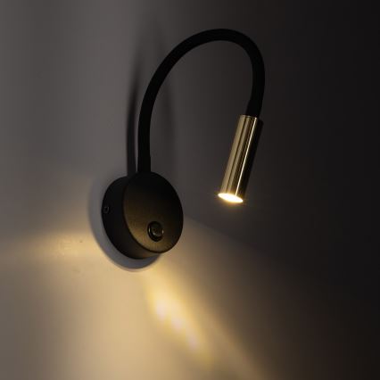 Λάμπα τοίχου LED LAGOS 1xG9/3W/230V 4000K μαύρο/χρυσαφί