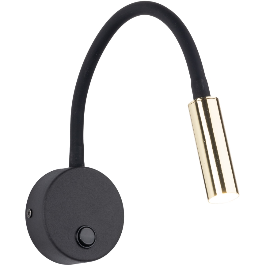 Λάμπα τοίχου LED LAGOS 1xG9/3W/230V 4000K μαύρο/χρυσαφί