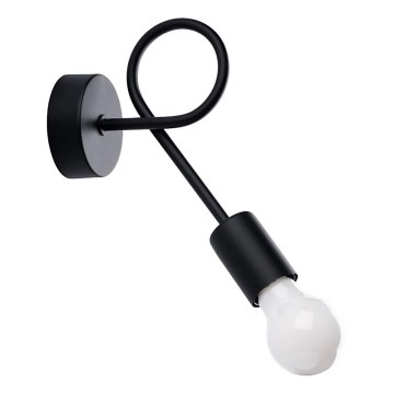 Λάμπα τοίχου LEVAR 1xE27/15W/230V μαύρο