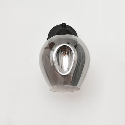 Λάμπα τοίχου LILI 1xE27/15W/230V μαύρο/γκρι