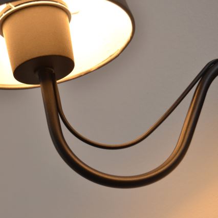 Λάμπα τοίχου MALBO 1xE27/15W/230V γκρι/μαύρο