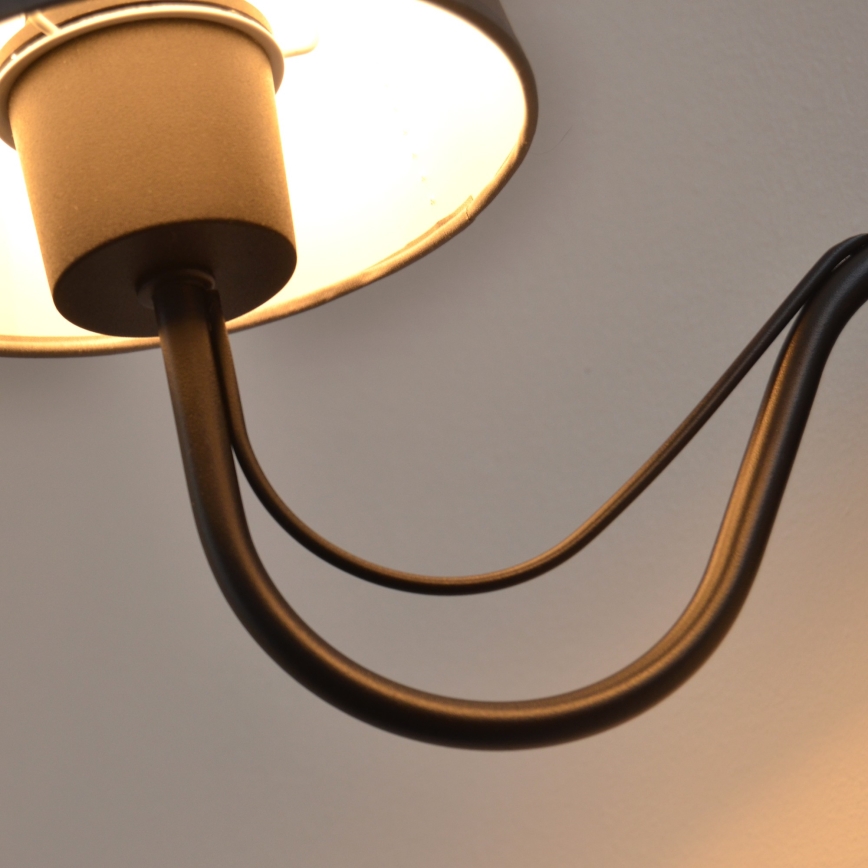 Λάμπα τοίχου MALBO 1xE27/15W/230V γκρι/μαύρο