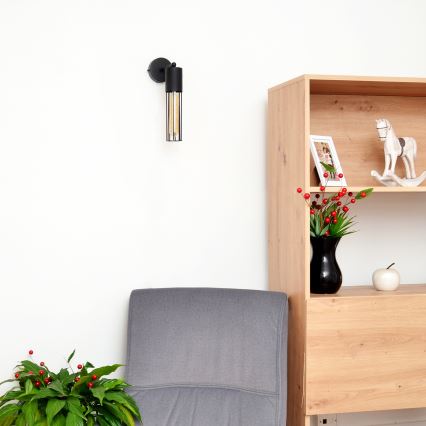 Λάμπα τοίχου MELODY 1xE27/15W/230V μαύρο