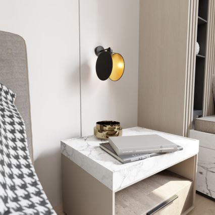 Λάμπα τοίχου MOTIF 1xE27/15W/230V μαύρο