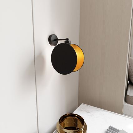 Λάμπα τοίχου MOTIF 1xE27/15W/230V μαύρο