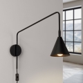 Λάμπα τοίχου NOX 1xE14/10W/230V μαύρο