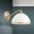 Λάμπα τοίχου OLD LAMP 1xE27/40W/230V λευκό/ορείχαλκος