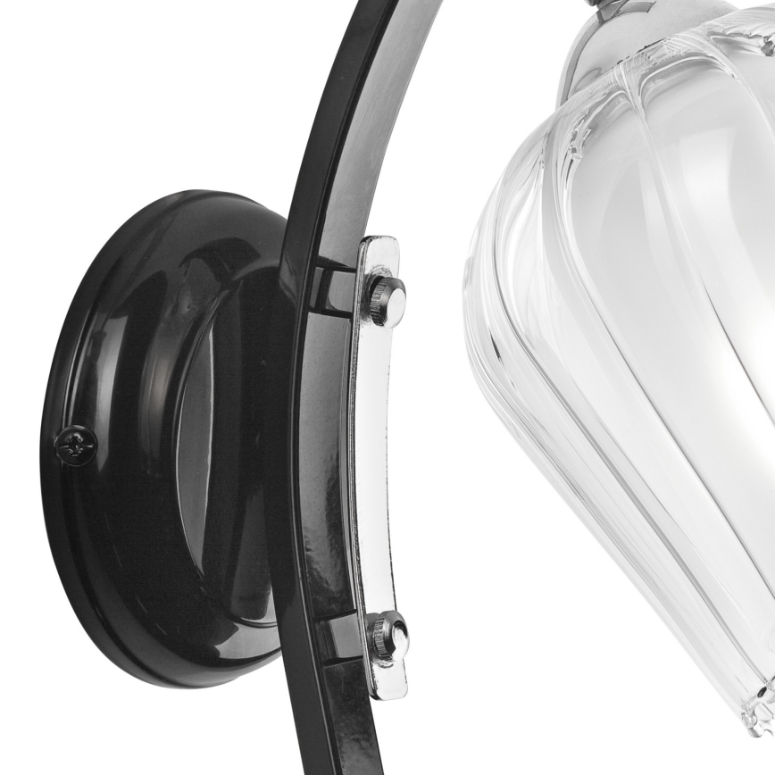 Λάμπα τοίχου PAULA 1xE27/60W/230V μαύρο