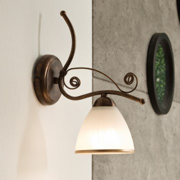 Λάμπα τοίχου RETRO II 1xE27/60W/230V μπρονζέ πατίνα