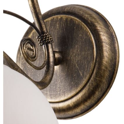 Λάμπα τοίχου RETRO II 1xE27/60W/230V χρυσαφί πατίνα