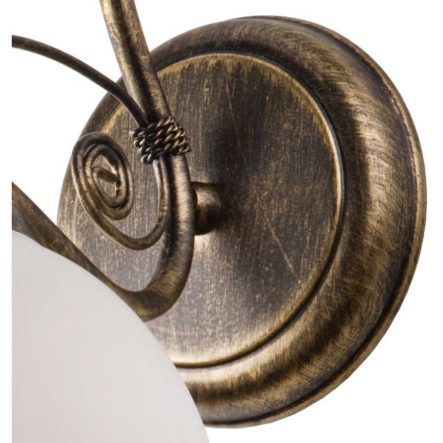 Λάμπα τοίχου RETRO II 1xE27/60W/230V χρυσαφί πατίνα