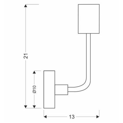 Λάμπα τοίχου SAGA 1xE27/40W/230V