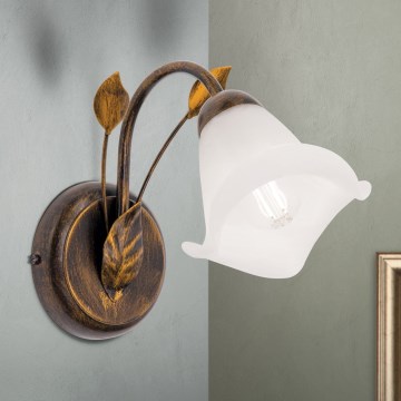 Λάμπα τοίχου SISI 1xE14/40W/230V μπρονζέ/πατίνα