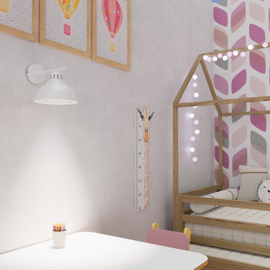 Λάμπα τοίχου SVEN 1xE27/15W/230V λευκό