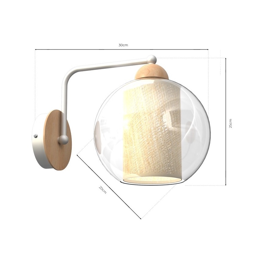 Λάμπα τοίχου TELA 1xE27/60W/230V