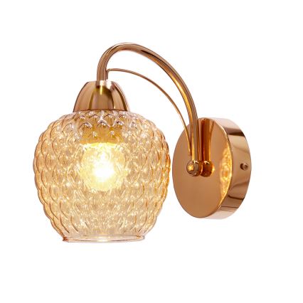 Λάμπα τοίχου TOBIAS 1xE27/40W/230V Ροζ χρυσό