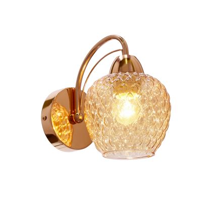 Λάμπα τοίχου TOBIAS 1xE27/40W/230V Ροζ χρυσό