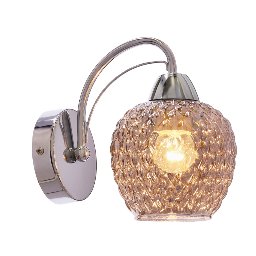 Λάμπα τοίχου TOBIAS 1xE27/40W/230V γυαλιστερό χρώμιο