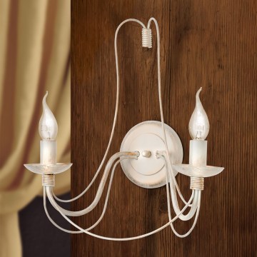 Λάμπα τοίχου VELA 2xE14/40W/230V λευκό/χρυσό/πατίνα