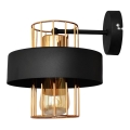 Λάμπα τοίχου VOLTA 1xE27/15W/230V 23 cm μαύρο/χρυσαφί