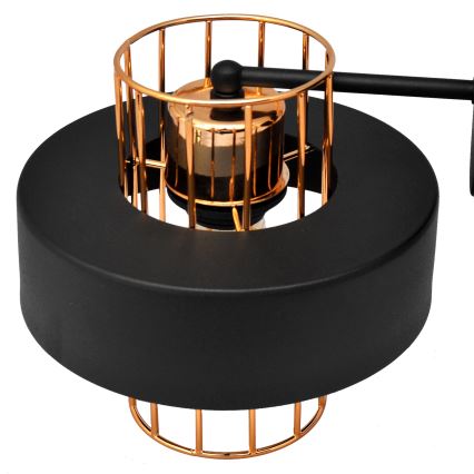 Λάμπα τοίχου VOLTA 1xE27/15W/230V 23 cm μαύρο/χρυσαφί