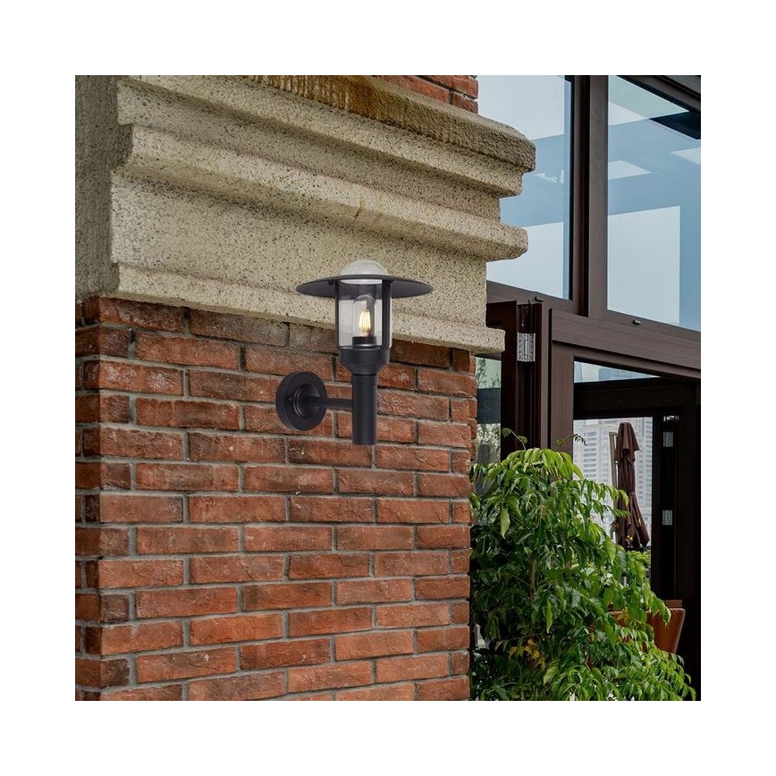 Λάμπα τοίχου εξωτερικού χώρου 1xE27/60W/230V IP44 μαύρο