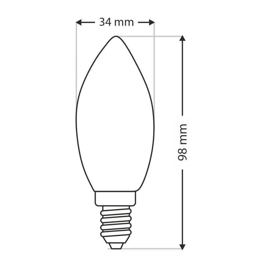 Λάμπα ειδικών χρήσεων C35 E14/40W/230V 2700K