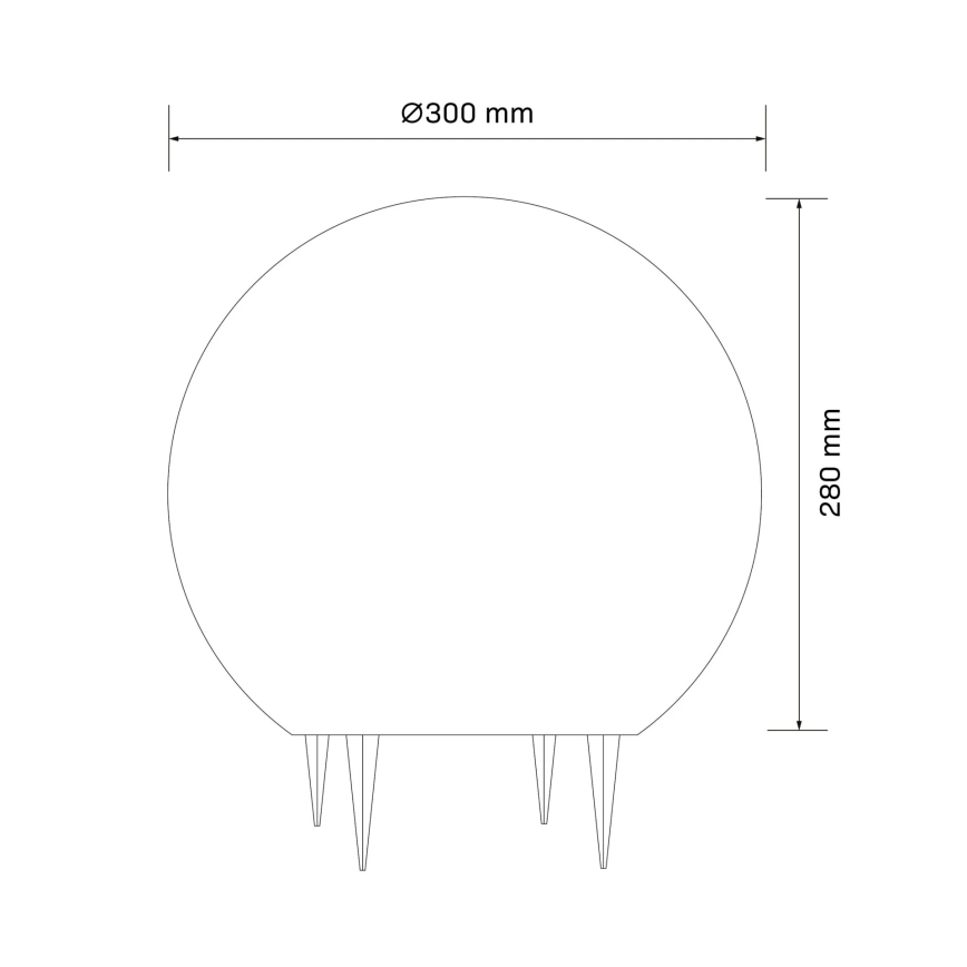 Λάμπα εξωτερικού χώρου ARGENTO 1xE27/15W/230V διάμετρος 30 cm IP65 γκρι