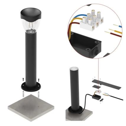 Λάμπα εξωτερικού χώρου ARTEO 1xE27/15W/230V IP44 50 cm